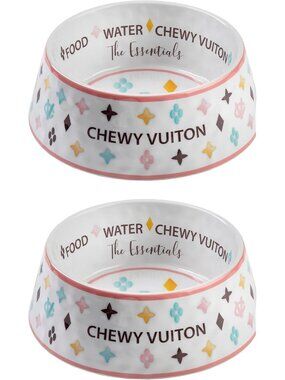 Stylish Melamine Dog Bowls Set for Food & Water - Chic Pet Dining Essentials